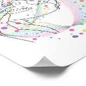 Poster Conception de visage en dessin linéaire design art (Coin)