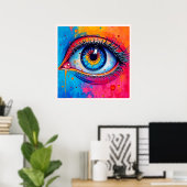 Poster Conception de vision à oeil vibreux (Bureau à domicile)