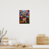 Poster Conception de vitrail de Yorkshire Terrier (Cuisine)