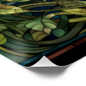 Poster Conception de vitrail papillon monarque (Coin)