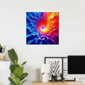 Poster Conception de vortex de couleur géométrique prisma (Bureau à domicile)