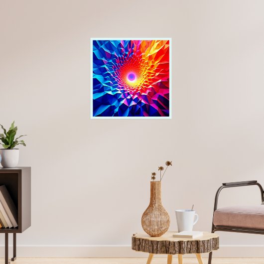 Poster Conception de vortex de couleur géométrique prisma (Salon 3)