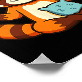 Poster Conception de yoga zen méditation Panda roux (Coin)