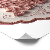 Poster Conception de ZONE SANS DRAME Rose Tendance (Coin)