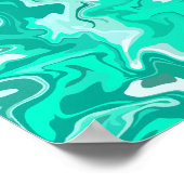 Poster Conception d'effet de marbre vert abstrait (Coin)
