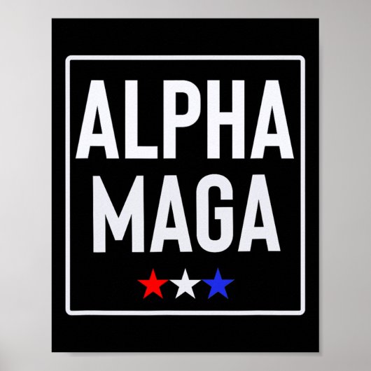 Poster Conception d'élection Alpha Mega Trump 2024 (Devant)