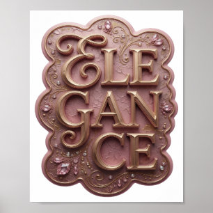 Poster Conception d'élégance en or saisissante