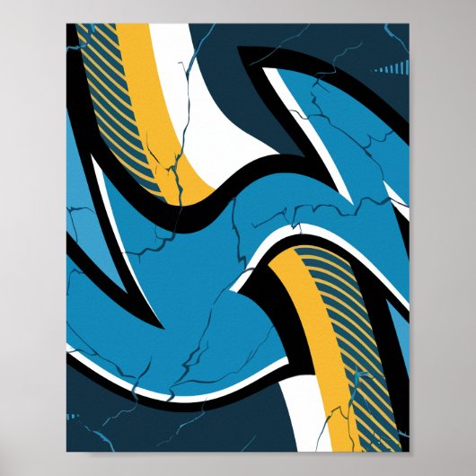 Poster Conception d'énergie Abstraite fissurée (Devant)