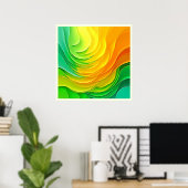 Poster Conception d'énergie de couleur abstraite (Bureau à domicile)