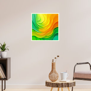 Poster Conception d'énergie de couleur abstraite