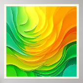 Poster Conception d'énergie de couleur abstraite (Devant)