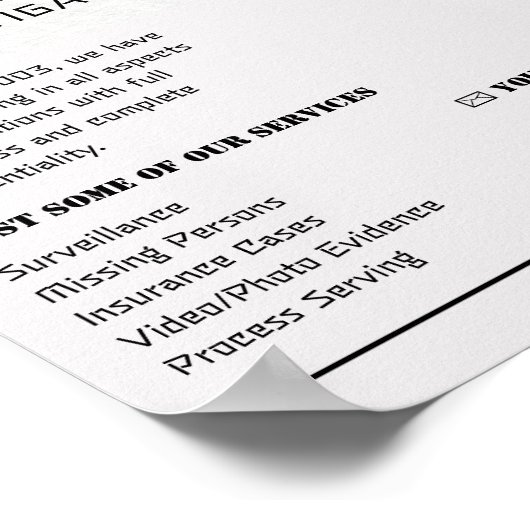 Poster Conception des yeux privés, détective privé (Coin)