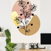 Poster Conception design tendance moderne  (Bureau à domicile)