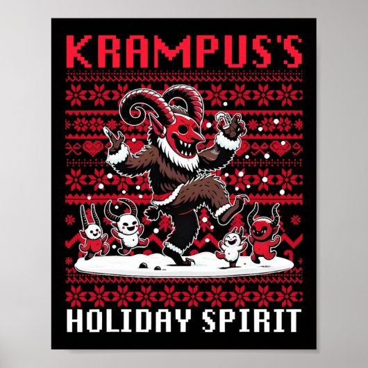 Poster Conception d'esprit de vacances de Krampus Noël Sa (Devant)