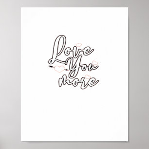 Poster Conception d'esthétique moderne Je t'aime plus