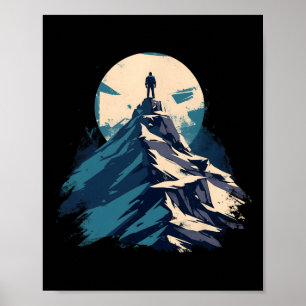 Poster Conception d'explorateur de sommet de montagne - E