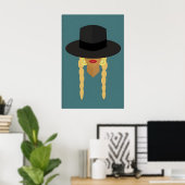 Poster Conception d'icône originale inspirée de la mise e (Bureau à domicile)