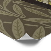 Poster Conception d'impression d'art floral de lys de sau (Coin)