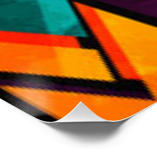 Poster Conception d'impression de Motifs africains multic (Coin)