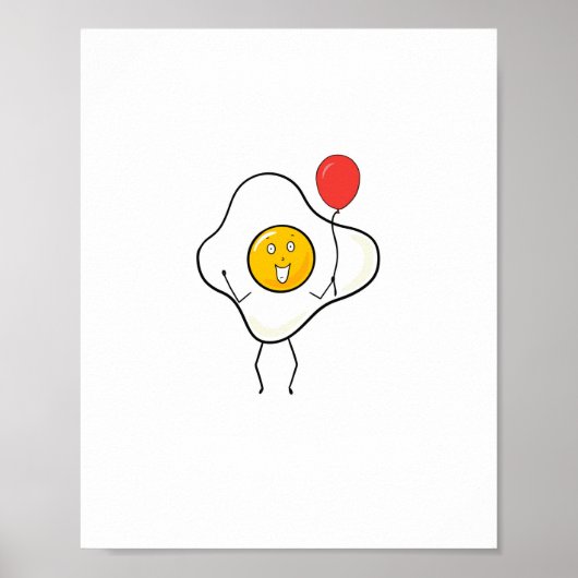 Poster Conception d'œuf avec ballon, personnaliser, perso (Devant)