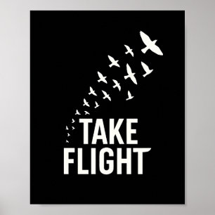 Poster Conception d'oiseau motivationnel pour Prendre Son