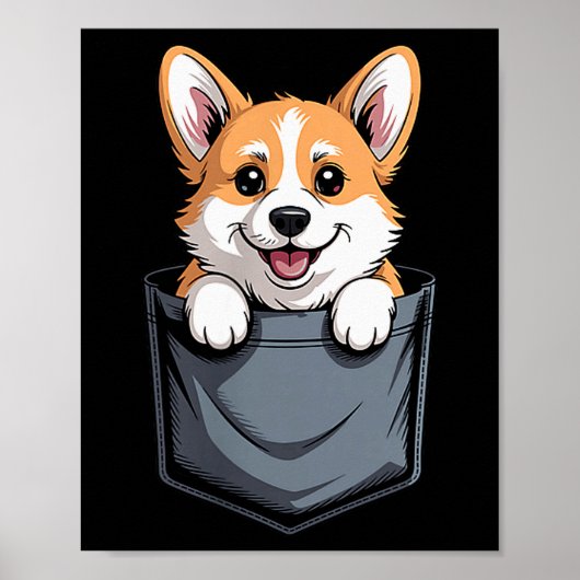 Poster Conception drôle de Corgi pour hommes femmes Corgi (Devant)