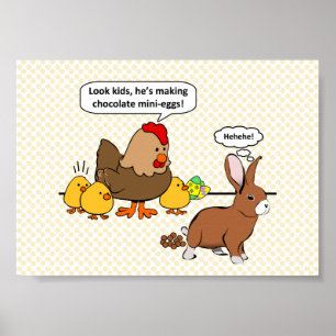 Poster Conception drôle de dunette de chocolat