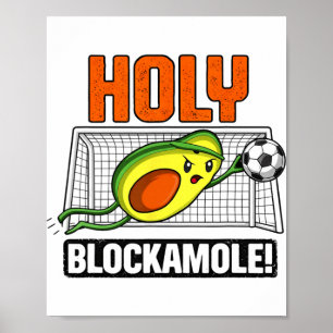 Poster Conception drôle de gardien de but de football à l