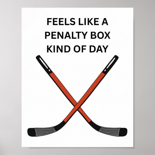 Poster Conception drôle de hockey. Ça ressemble à une sor (Devant)