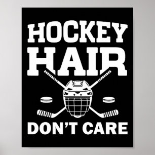 Poster Conception drôle de hockey sur glace pour filles f