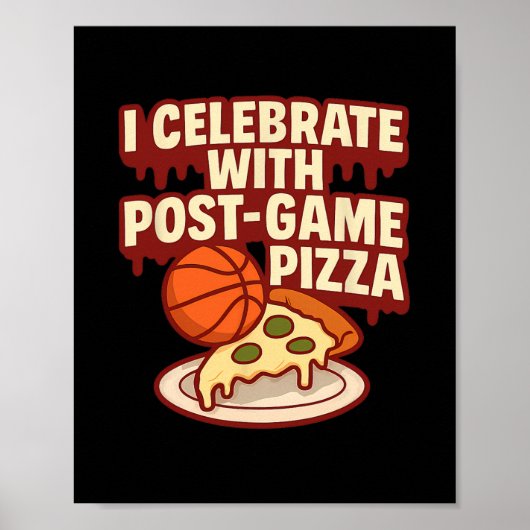 Poster Conception drôle de matériel de fan de pizza de sk (Devant)