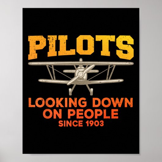 Poster Conception drôle de pilote pour hommes femmes avia (Devant)