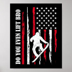Poster Conception drôle de ski snowboard pour hommes femm