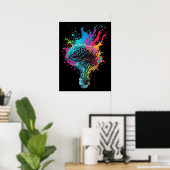 Poster Conception Du Cerveau Avec Explosion De Bulbe Colo (Bureau à domicile)