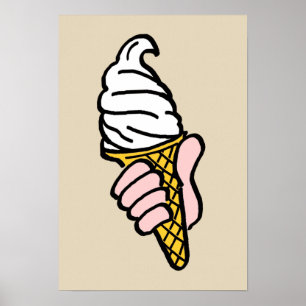 Poster Conception du cône de crème glacée