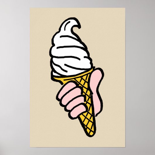 Poster Conception du cône de crème glacée (Devant)