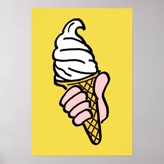 Poster Conception du cône de crème glacée (Devant)