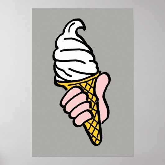 Poster Conception du cône de crème glacée (Devant)