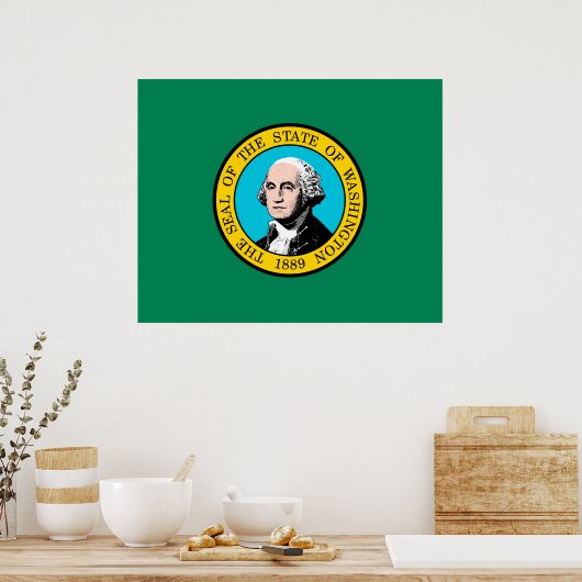 Poster Conception du drapeau de l'État de Washington (Cuisine)