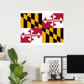 Poster Conception du drapeau de l'État du Maryland (Bureau à domicile)