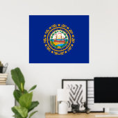 Poster Conception du drapeau d'état du New Hampshire (Bureau à domicile)