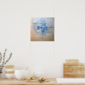 Poster Conception du plan directeur de la maison moderne (Cuisine)