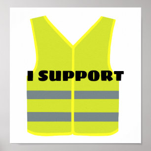 Poster Conception du support du gilet jaune