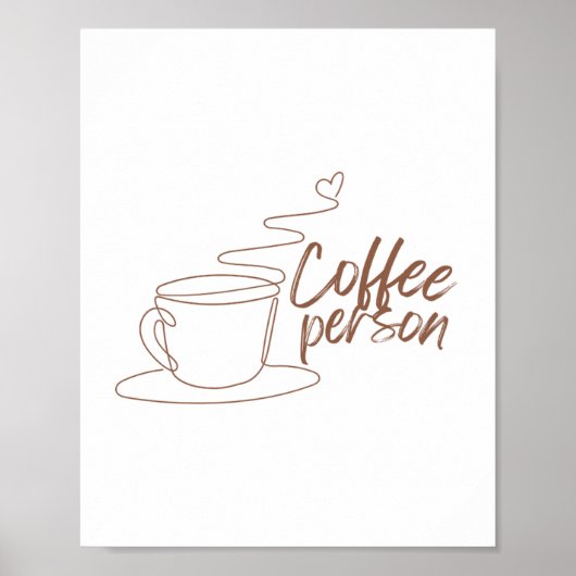 Poster Conception du texte du café pour personne (Devant)