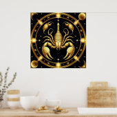 Poster Conception du Zodiaque Scorpion Doré (Cuisine)