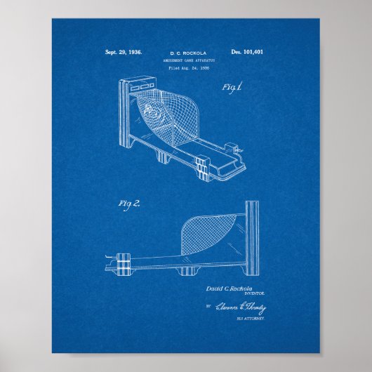 Poster Conception D'Un Appareil De Jeu D'Amusement Brevet (Devant)