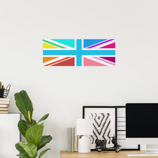 Poster Conception d'un drapeau/d'un Jack - Multicolore (Bureau à domicile)
