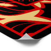 Poster Conception d'un Motif de fleurs géométriques. Vint (Coin)