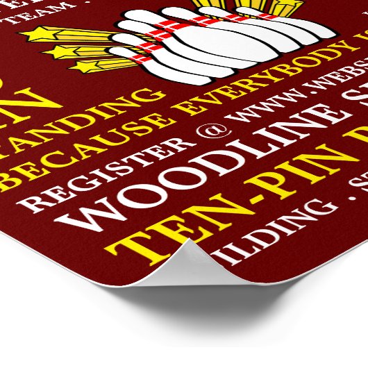 Poster Conception d'une épingle de bowling, tournoi de bo (Coin)