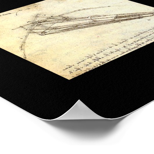 Poster Conception d'une machine volante par Leonardo Da V (Coin)